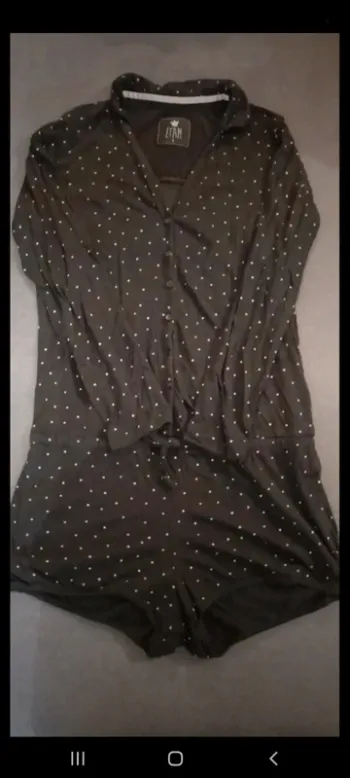 Combishort pyjama noir et dore etam taille S
