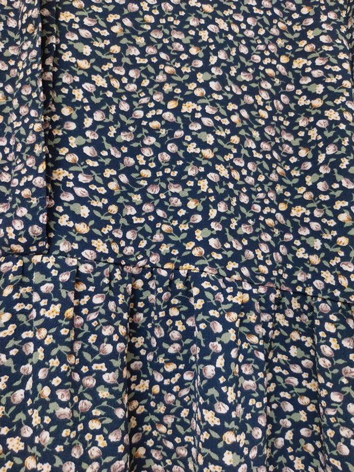 Robe bleue marine à fleurs JDY 44 - photo numéro 5