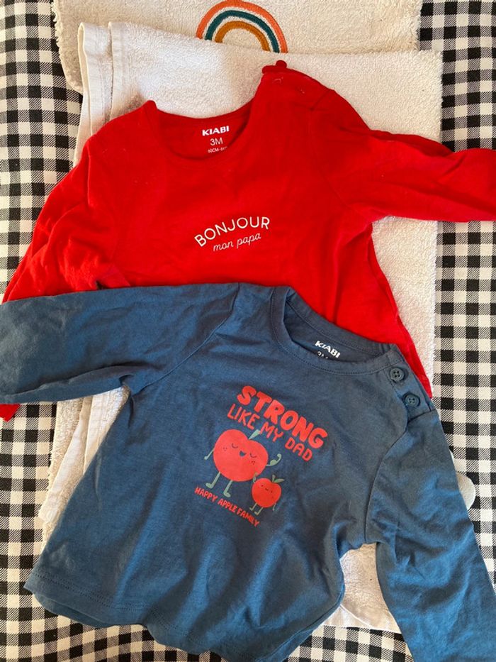 Lot x2 tee shirt manches longues