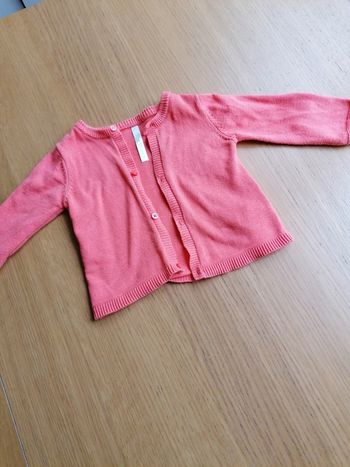 Gilet TeX 3 à 6 mois abricot