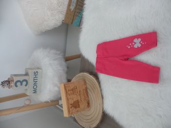 Jolie legging été court rose papillon etoiles Kimadi bébé fille 3 mois