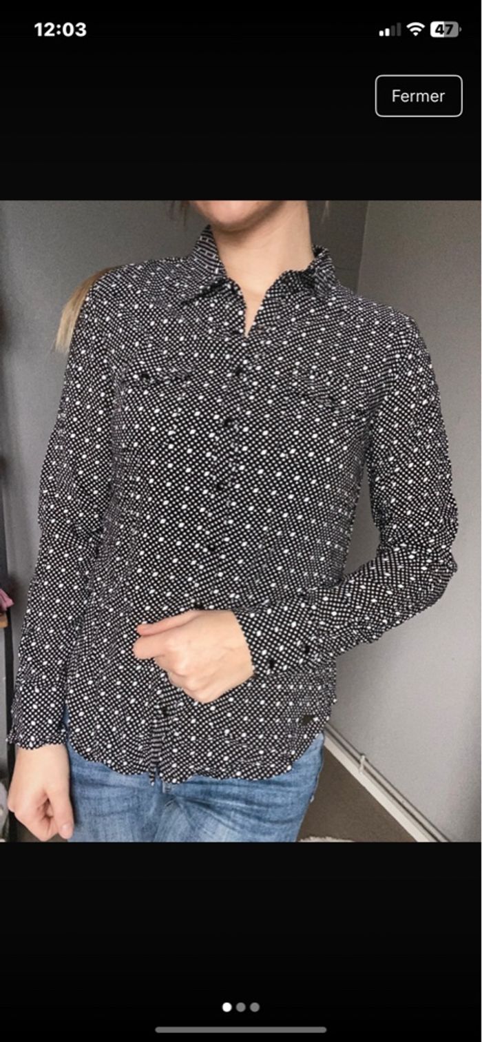 Chemise noir et blanc ddp taille s