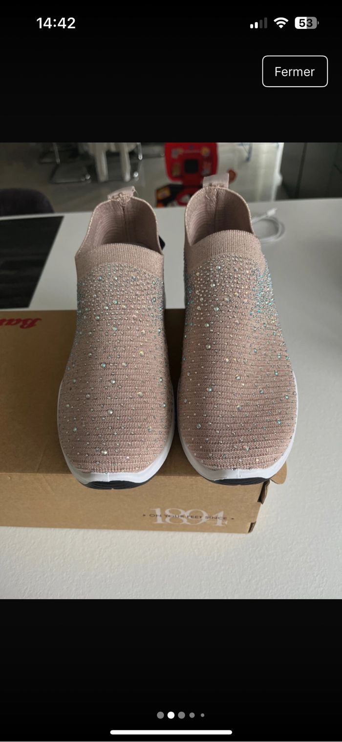 Baskets à paillettes Bata 37 neuves - photo numéro 2