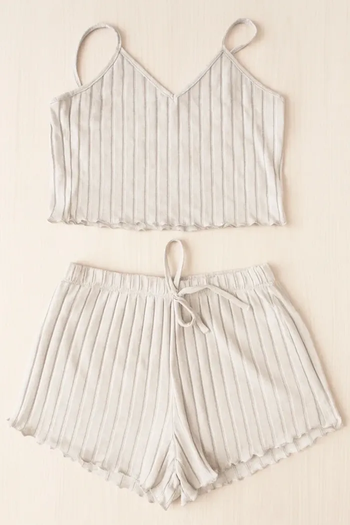 Ensemble pyjama short & top à bretelles – Taille XL