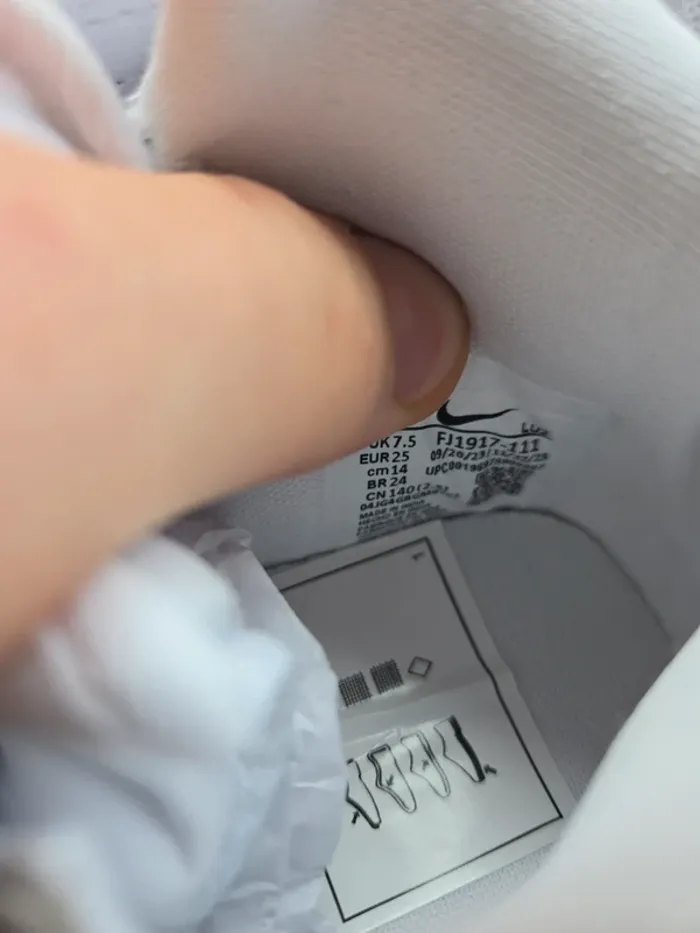 Nike force 1 easyon blanche taille 25 neuves - photo numéro 8