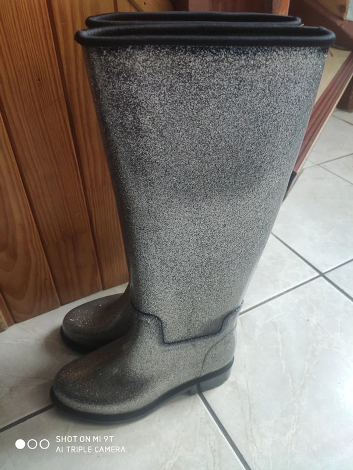 Grande bottes de pluie argenté 35/36