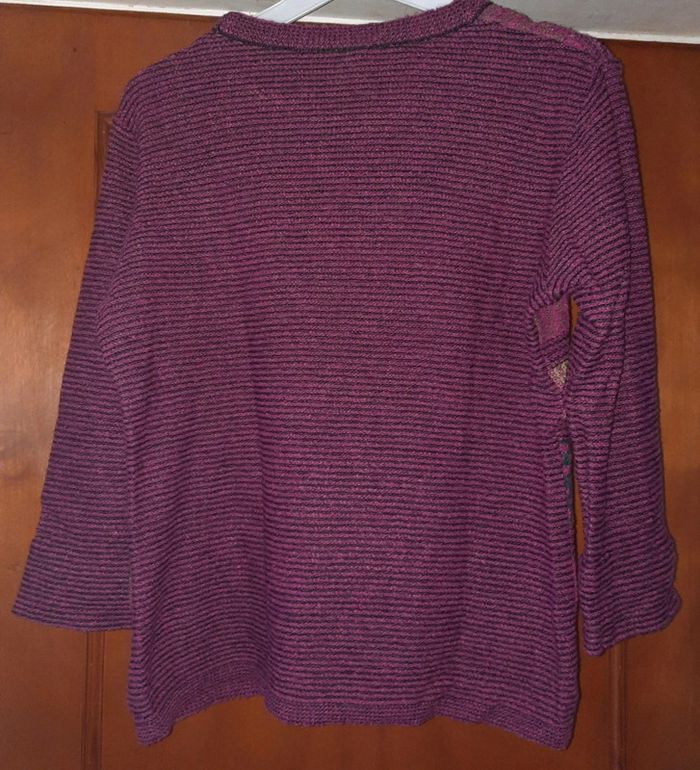 Pull à rayures violet/vert la Maison du Jersey - photo numéro 4