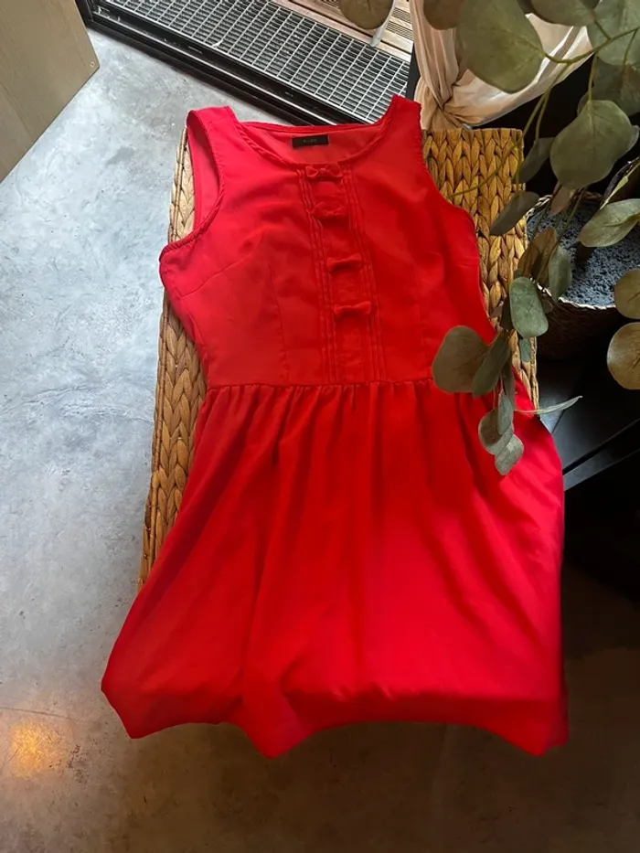 Robe rouge corail idéal cérémonie - photo numéro 2