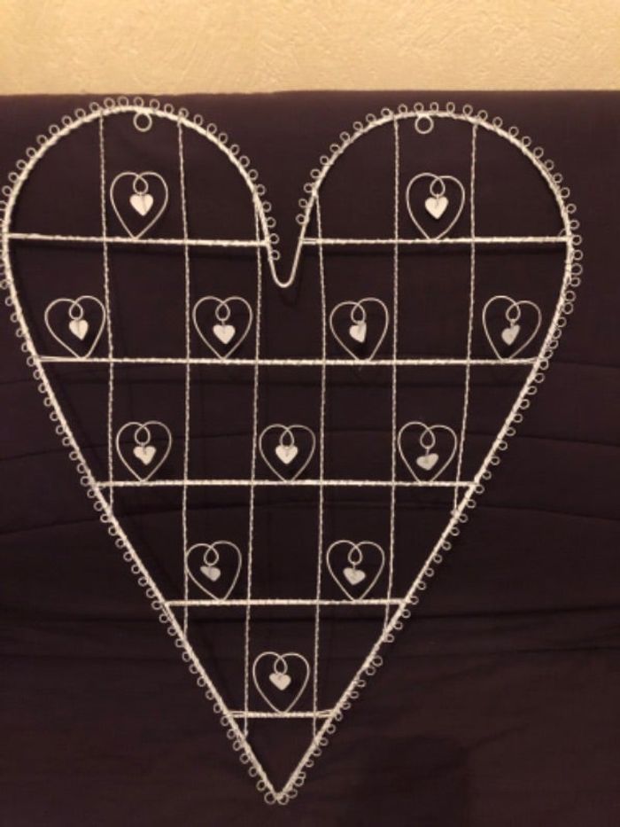 Cœur métallique à accrocher