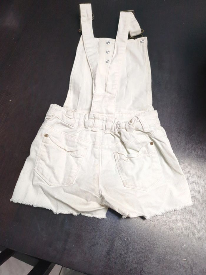Salopette short blanche TAO 6 ans - photo numéro 3