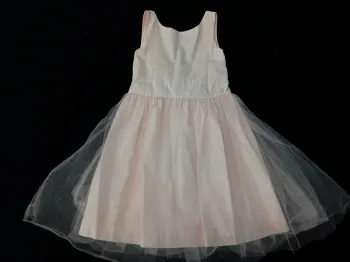 Robe tulle voile rose cérémonie Vertbaudet 7 ans