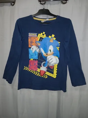 💙 T-shirt manches longues Sonic taille 8 ans.