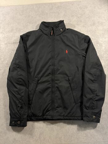 Veste mi-saison Y2K Ralph Lauren Noir logo brodé rouge Taille S