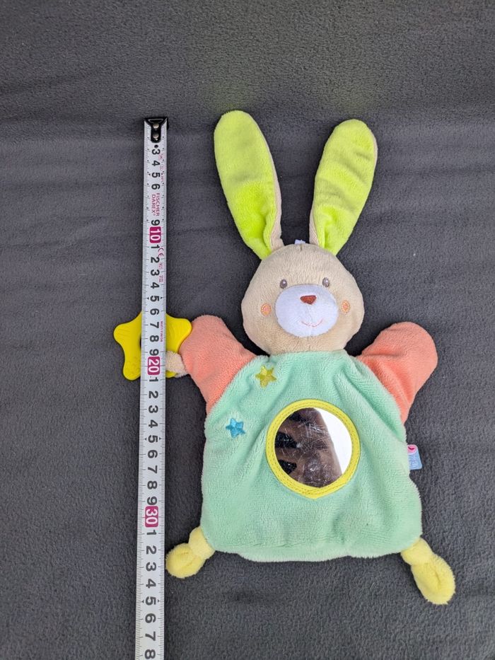 Doudou marionnette lapin sucre d'orge - photo numéro 4