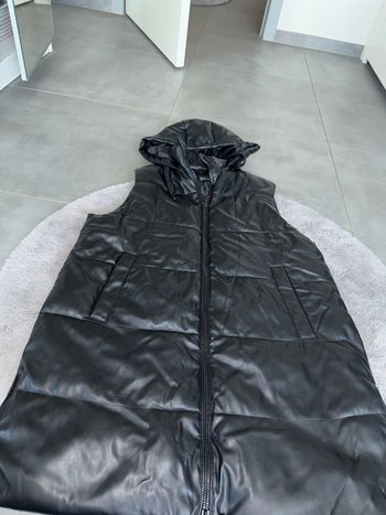 Veste sans manche simicuir longue taille L