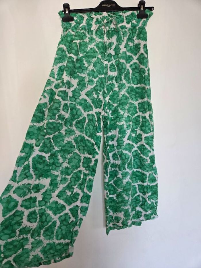 Pantalon large à motif imprimé
