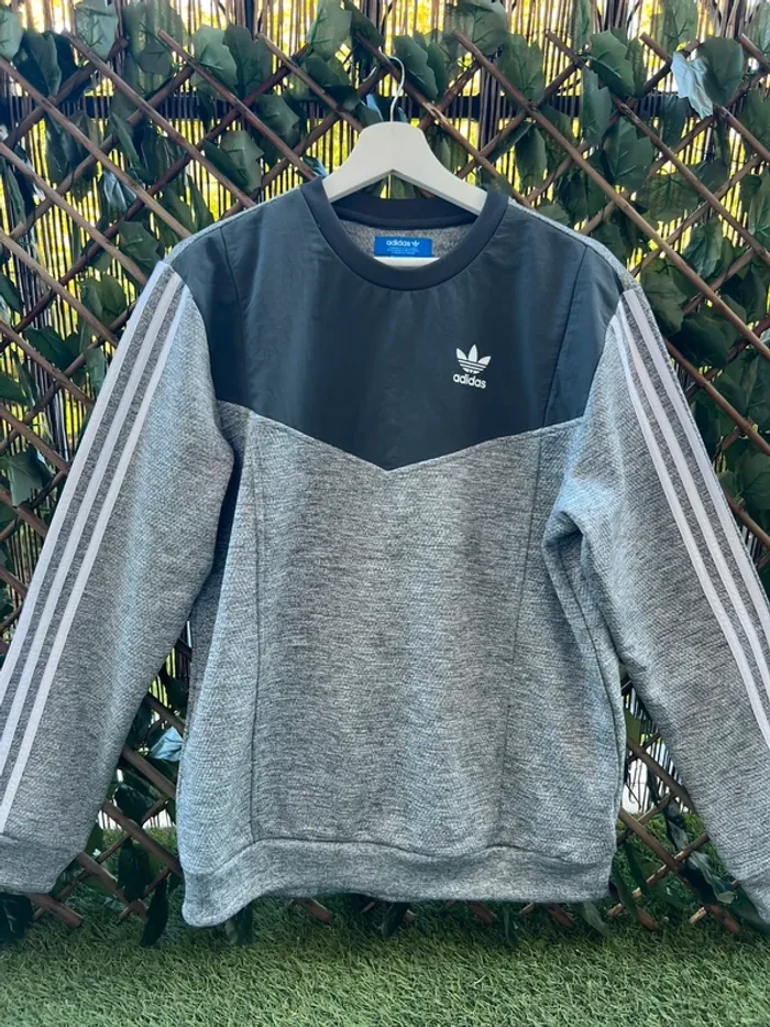 Crewnek Sweat Adidas Gris Taille M - photo numéro 12