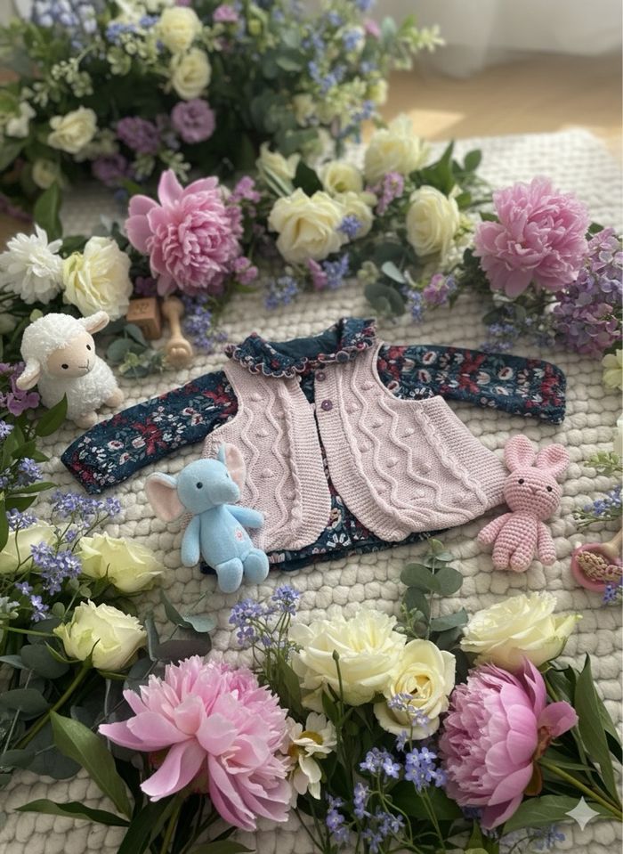 Haut vertbaudet avec sont gilet