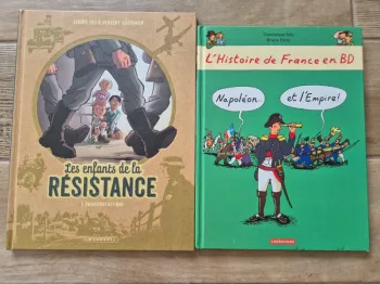 Lot de 2 BD Les enfants de la résistance et l'histoire de France en BD