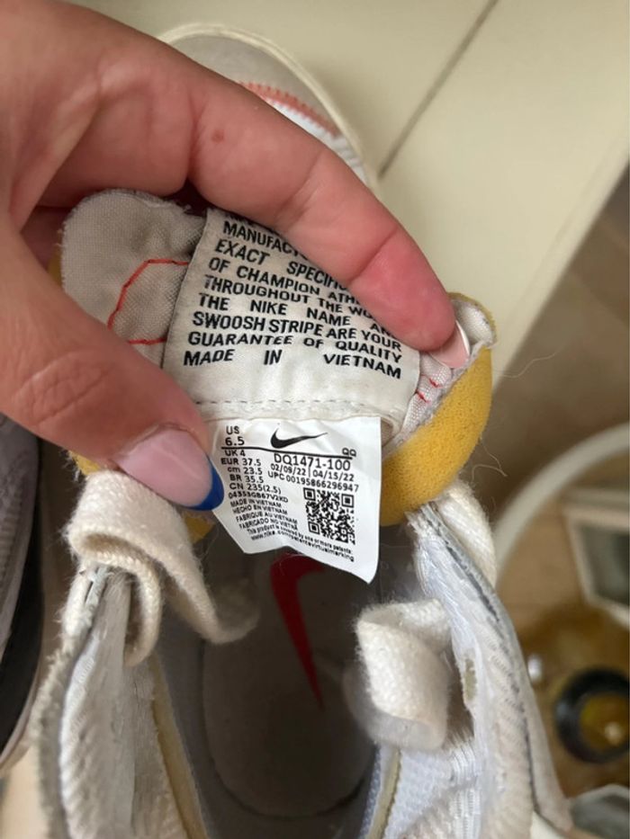 Nike montante - 100% cuir - blanche/noir - en très bon état - pointure 37,5 - photo numéro 6