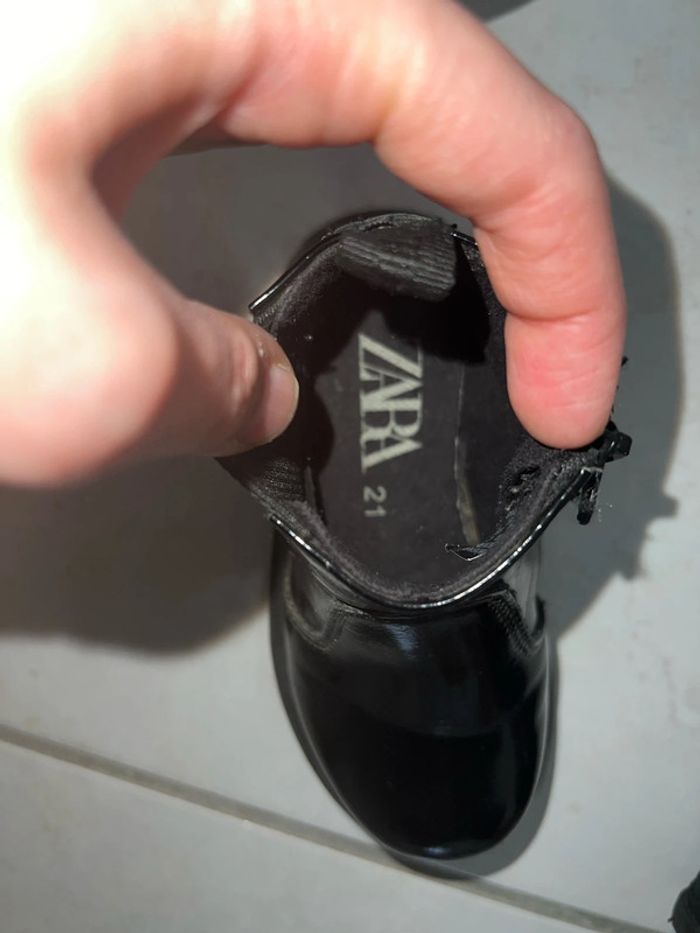 Bottines fille taille 21 Zara tres bonne etat tres peu porté - photo numéro 4