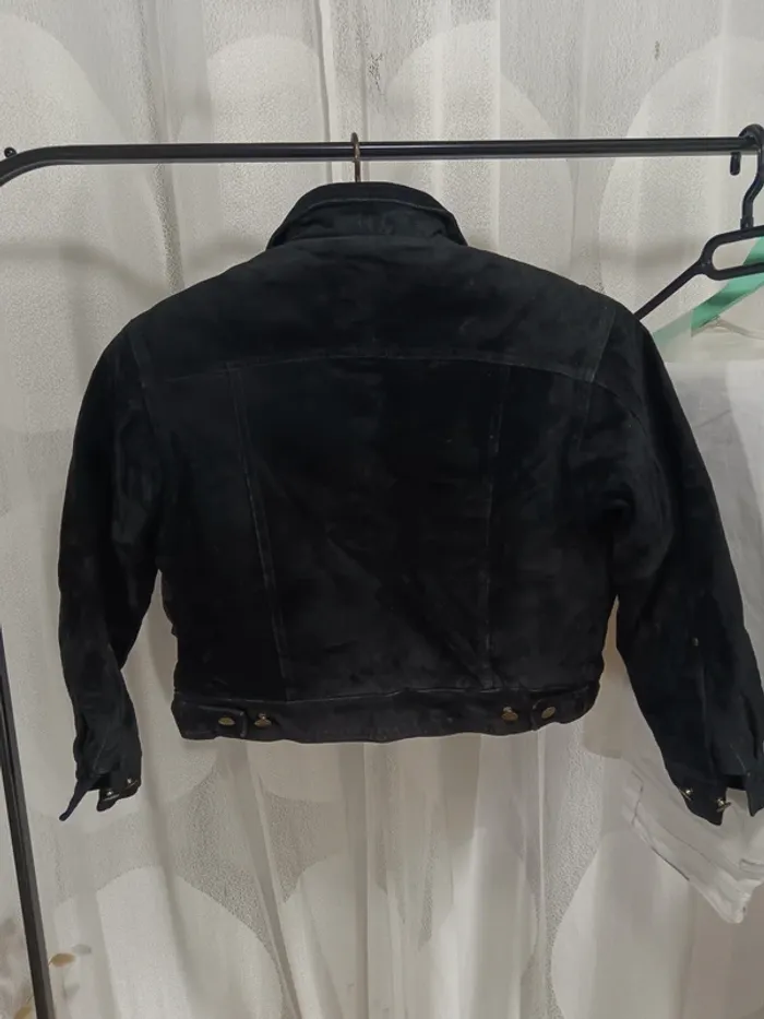 Bomb boogie x Cartoon "Veste courte cuir sherpa" taille M - photo numéro 10