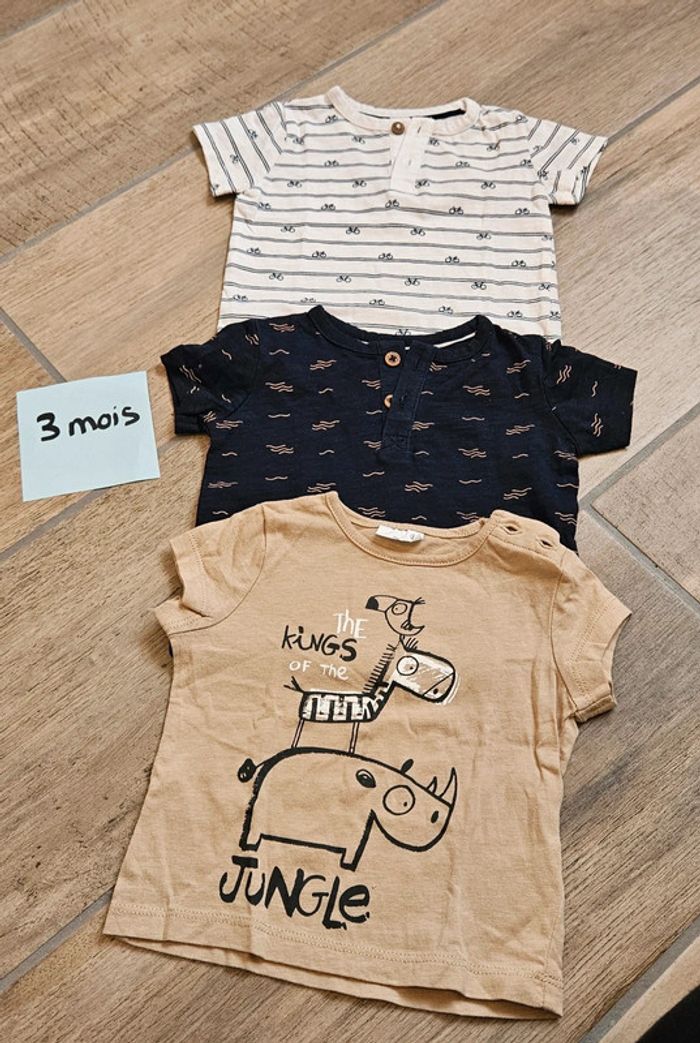 Lot de 3 t shirts manches courtes