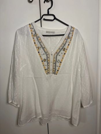 🌺 blouse Armand Thiery blanche et moutarde🌺