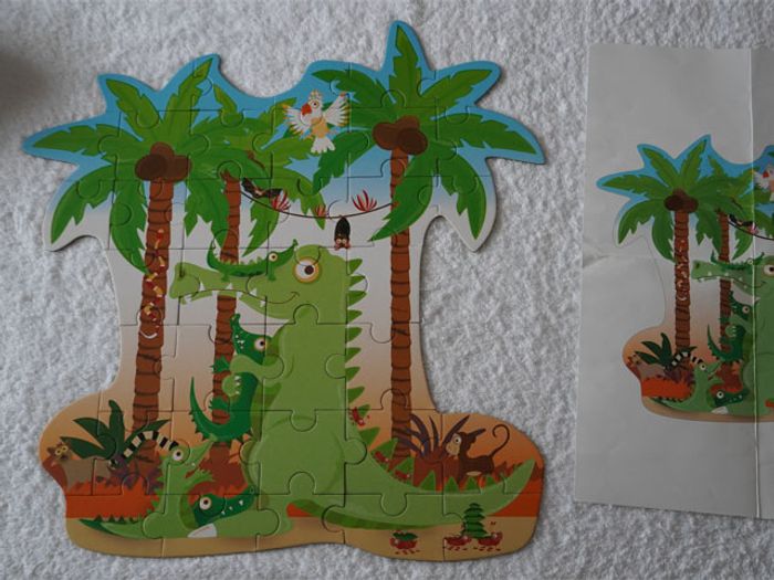 Joli puzzle "Un Crocodile et ses petits" 36 pièces Scratch Europe pour enfants (3 ans+) - photo numéro 4