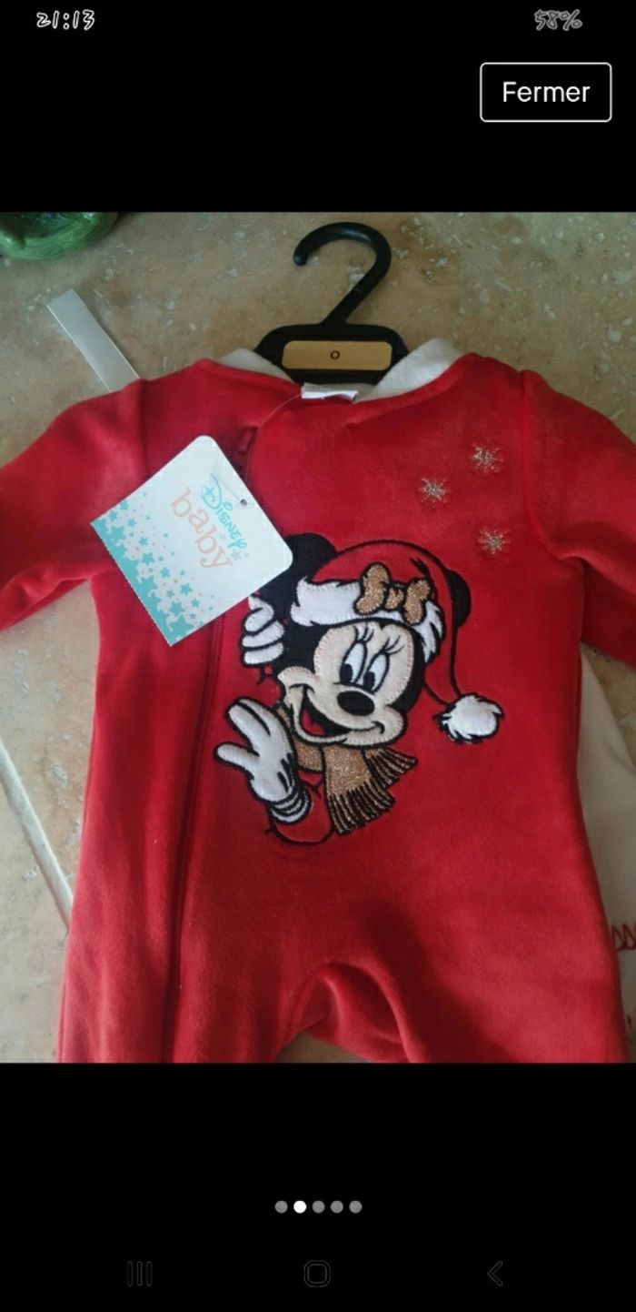 pyjama disney minnie naissance 50 cm - photo numéro 2