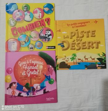 Lot 3 livres Hansel Gretel conte piste désert aventure combien