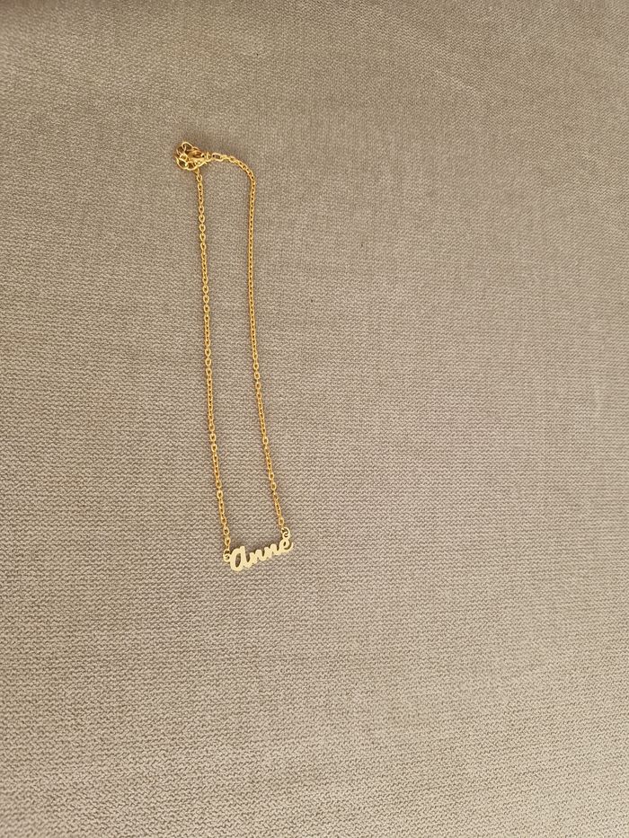 Collier doré prénom Anne - photo numéro 5