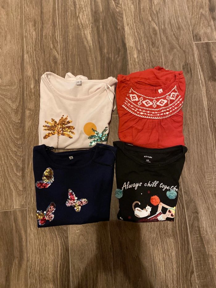 Lot de tee-shirts manches courtes filles