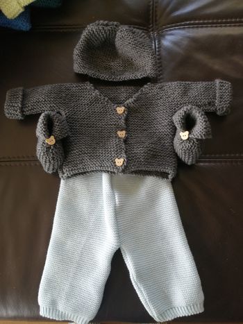 Lot naissance 1mois 4 pièces Fait main neuf 