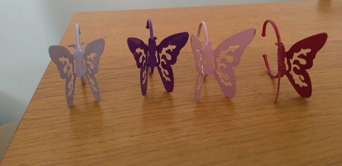 Lot de 4 ronds de serviettes papillons - photo numéro 2