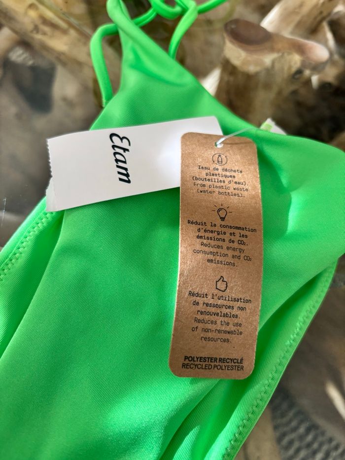 Bas de maillot vert uni splas brésilien - photo numéro 3