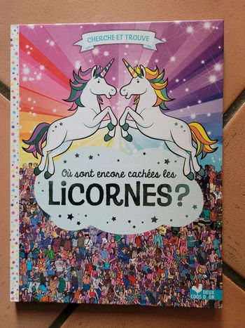 Livre cherche et trouve licornes neuf