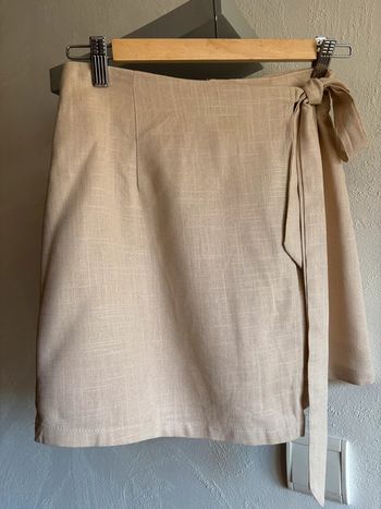 Mini jupe Shein lin beige