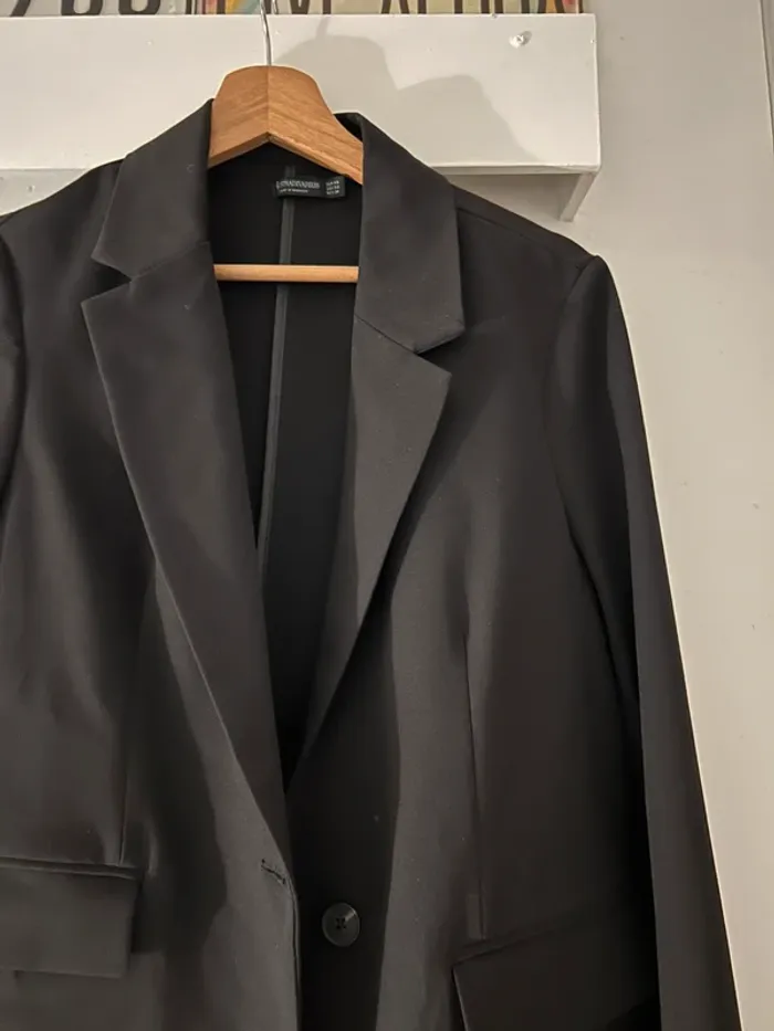 Veste blazer noir - Stradivarius - photo numéro 2