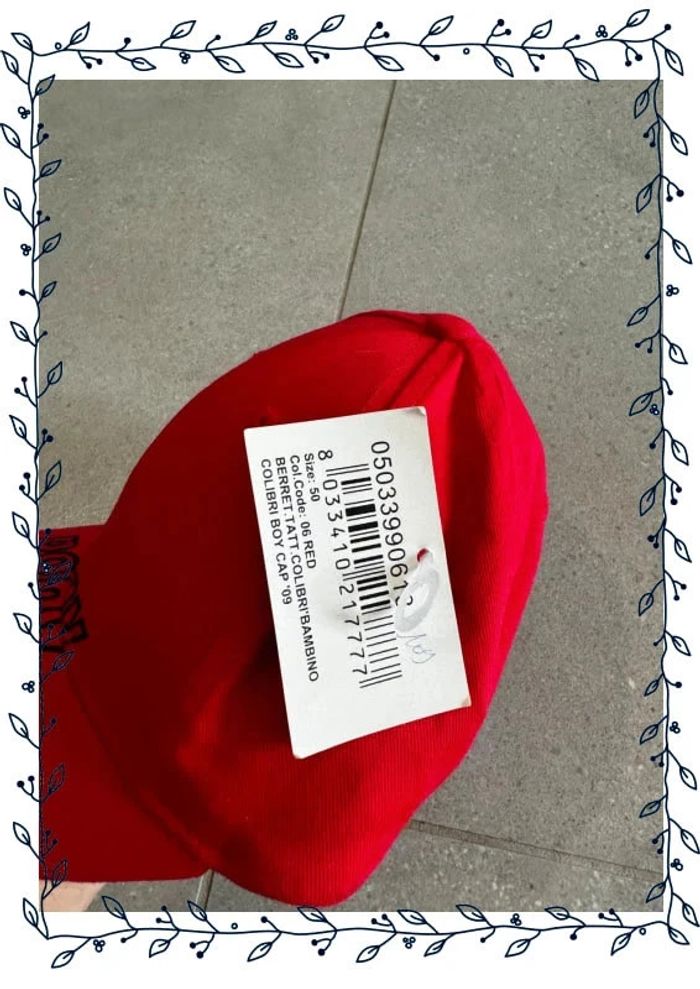 Casquette rouge Tattini pony riding, neuve, taille 50 - photo numéro 3
