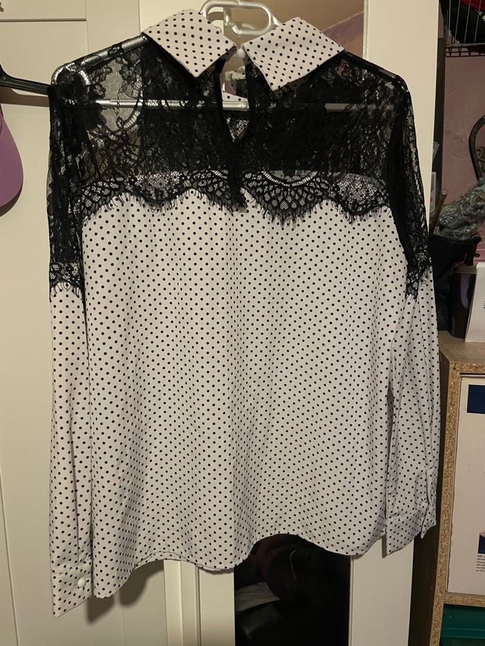 Chemise femme détail dentelle - photo numéro 2