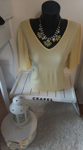 T-shirt léger ceinturé jaune Vila T.M neuf 💛