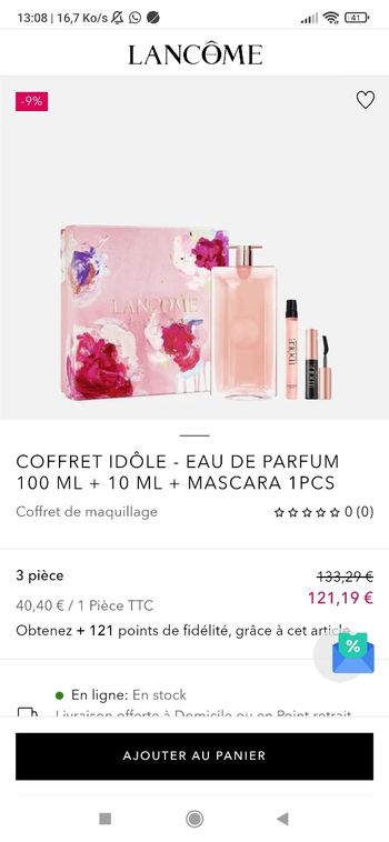Coffret idike Lancôme neuf