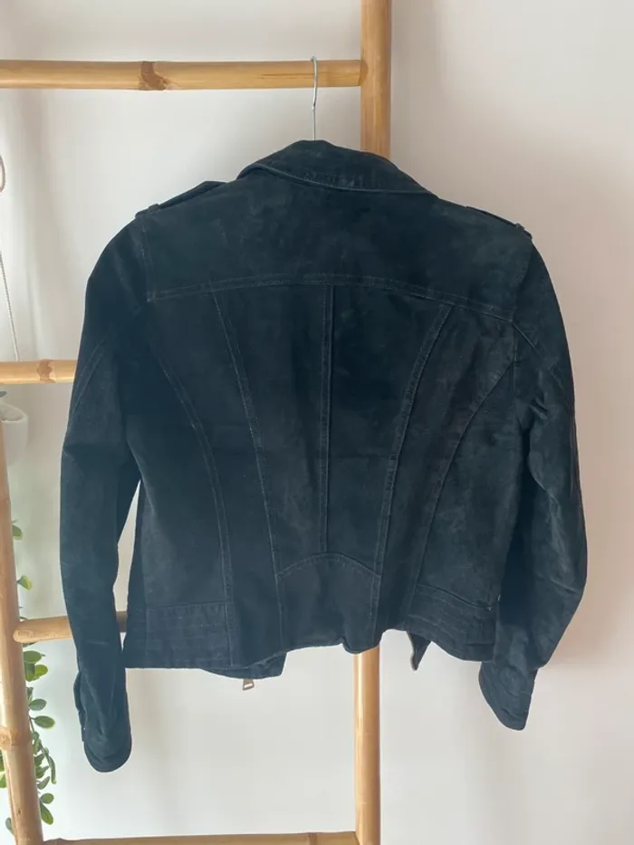 Veste perfecto en daim véritable - photo numéro 8