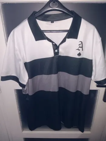 Polo rayé taille m homme style As de pique élégant