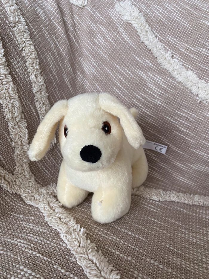 Peluche doudou 21cm Zeeman chien jaune très bon état