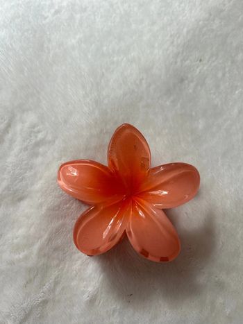 Pince à cheveux fleur orange