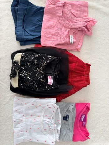 👗Lot 7 vêtements bébé fille - 2 ans - 3 ans -orchestra -p’tit mome - Disney - multi marques - haut robes - bon état 