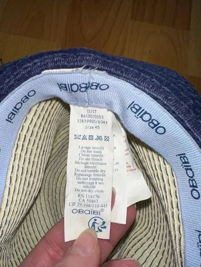 Chapeau Obaibi Taille 45 - comme neuf - photo numéro 3