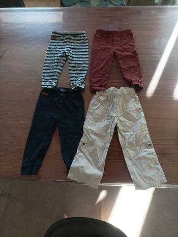 Lot de 4 pantalons léger garçon 2 ans